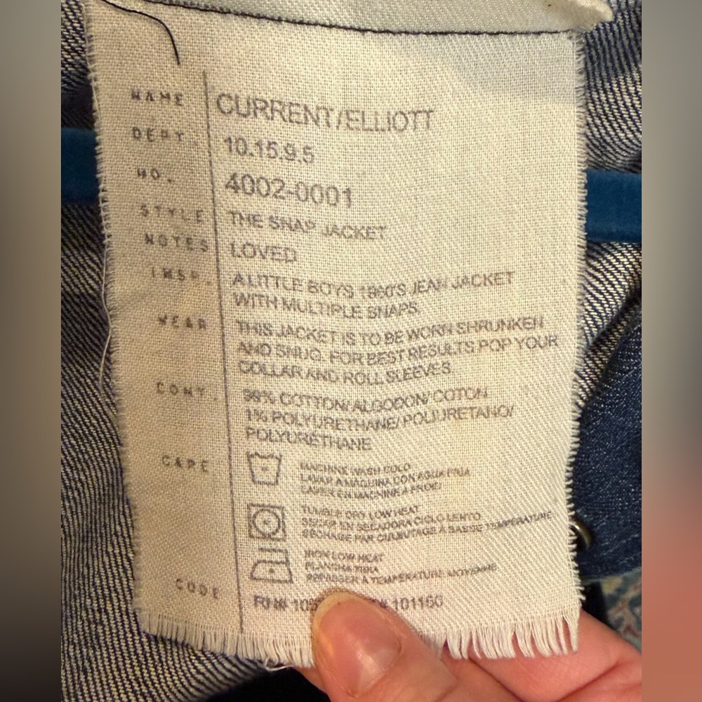 Current Elliott The Snap Collared Medium Wash Den… - image 3